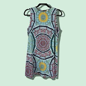 Allison Joy  Mini Dress Geometric Women's Multicolored Sleeveless Size Medium